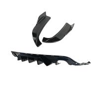 Front Bumper Bracket FIt For Jeep Grand Cherokee SRT 2014-2021 Car Rear Bumper With Winglet Side Corner Spoiler Lip Modified KitA Set Chrome Front Bumper Upper Molding Trim(Glossy Black)