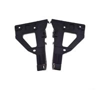 Front Bumper Bracket Kit for A6 C6 2005-2011, OE 4F0807227 4F0807228, Black Plastic, Left Right, Direct Replacement Integrated Lifting Lug Buckles, Set of 2