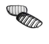 Front Bumper Center Lower Grille For BMW 5 Series For E60 For E61 2004-2009 Front Kidney Bumper Grill Double Slat Chrome Carbon Racing 530i 535i 540i Accessory(Dual Gloss Black)
