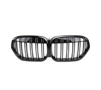 Front Bumper Center Lower Grille For BMW For X1 For F48 For LCI 2020-2022 Carbon Look Single Line Style Front Bumper Grilles Upper Racing Grill Accessories(Double-Glossy Black)