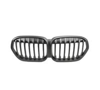 Front Bumper Center Lower Grille For BMW For X1 For F48 For LCI 2020-2022 Carbon Look Single Line Style Front Bumper Grilles Upper Racing Grill Accessories(Single-Matte Black)