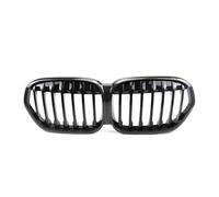 Front Bumper Center Lower Grille For BMW For X1 For F48 For LCI 2020-2022 Carbon Look Single Line Style Front Bumper Grilles Upper Racing Grill Accessories(Single-Carbon Look)