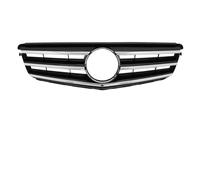 Front Bumper Centre Grille For Benz C-Class W204 2007-2014 C180 C200 C250 C300 For AMG For GT Diamond Tuning Grille Front Bumper Hood Grill(Sport-Chrome Black)
