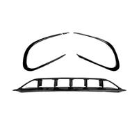 Front Bumper Diffuser For Benz For CLA C117 X117 2015 2016 2017 2018 Front Bumper Spoiler Radiator Guard Front Lip Splitter Fog Light Trim Frame Air Knife(Gloss Black 3Pcs)