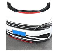 Front Bumper Diffuser For Mitsubishi For Lancer 2008-2017 Car Front Spoilers 4PCS Side Spoiler Splitter Diffuser Body Kit Guards Deflector Front Bumper Lip(Carbon Look Red)