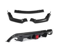 Front Bumper Diffuser For Q50 Standard/Sports Version 2014 2015 2016 2017 Car Front Spoilers Front+Rear Bumper Lip Set Diffuser Guard Apron W/LED Brake Light(H)