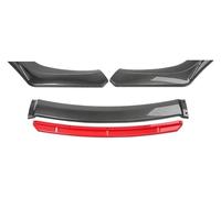Front Bumper Diffuser For VW For J&etta MK6 Car Front Spoilers 4PCS Side Spoiler Splitter Diffuser Cover Guards Front Bumper Lip(Carbon Look Red)
