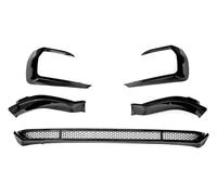 Front Bumper Diffuser For VW T6.1 For Transporter 2019 2020 2021 Front Grille 5Pcs/Set Gloss Black Style Front Splitter Lip Front Kidney(Without Hole)