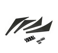 Front Bumper Fin Guard Trim For A3 A4 A5 A6 A7 B7 B8 S3 2002-2017 Canard Splitter Diffuser Valence Spoiler Lip Cars Protection(Carbon Look)