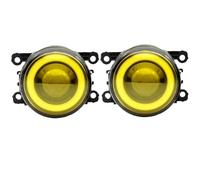 Front Bumper Fog Lamp Car Front Bumper Fog Light Assembly Fog Daytime Lamp DRL 12V For Fiat 500 For Panda For Punto For Evo 2011-2015(Yellow)