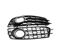 Front Bumper Fog Lamp Cover Compatible With 2009 2010 2011 2012 For A3 For 8P For S For Line For Sport Fog Light Grille Honeycomb Mesh 8P0807682 8P0807681(Chrome Silver)