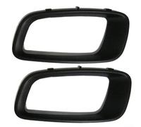 Front Bumper Fog Light Bezel for Pajero V73 2000-2002, Black Plastic Grille Insert Trim Cover, MR388019 MR388020 Replacement Part(Left)