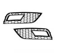 Front Bumper Fog Light Grill Cover For A4 B8.5 2013 2014 2015 2016 1Pair Car Front Bumper Fog Lamp Grille Honeycomb Mesh Fog Light Grille RS4 Style Racing Grill Cover