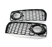 Front Bumper Fog Light Grill For A5 For B8 For SLine For S5 2008-2012 2Pcs Car Front Bumper Fog Light Grille Mesh Honeycomb Hex Bumper Grille(Chrome)