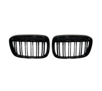 Front Bumper Fog Light Grill For BMW For X1 For F48 2016-2019 Double Line Car Front Bumper Kidney Grill Glossy Black Bumper Grille