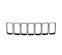 Front Bumper Fog Light Grill For Jeep For Grand For Cherokee 2014-2016 7pcs/set Front Bumper Grille Grill Inserted Ring Trim Cover Bumper Grille(Black)