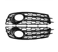 Front Bumper Fog Light Grille 2xCar Front Fog Light Cover Honeycomb Grille Grill Left Right side 2009-2012 A3 8P fog light cover Easy installation(Black For S-LINE)