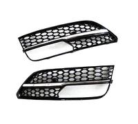 Front Bumper Fog Light Grille A3 for Hatchback 2013-2016 2PCS Car Front Fog Light Lamp Cover H1ycomb Grill Bumper Grille Black/Silver(Chrome Sliver)