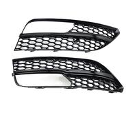 Front Bumper Fog Light Grille A3 for Hatchback 2PCS Car Front Fog Light Lamp Cover Honeycomb Grill Bumper Grille Black/Silver 2013-2016(Chrome Sliver)