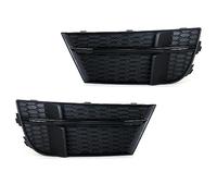 Front Bumper Fog Light Grille A3 S3 2017 2018 2019 1 Pair Car Modified Accessory Fog Light Cover Fog Lamp Grille Frame Black(A Pair)