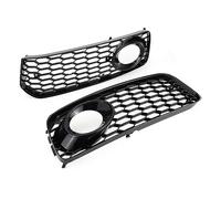 Front Bumper Fog Light Grille for Audi A5 S-Line / S5 B8 RS5 2008 2009 2010 2011 2012 Fog Light Frame Protective Cover Replacement Mesh Grills Fog Light Cover,A-Glossy Black