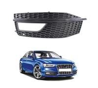 Front Bumper Fog Light Grille Insert for Audi A4 Sport 2013-2016, Mesh Cover Lower Grille Replacement Stylish Protective,Left-Black