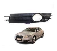 Front Bumper Fog Light Grille Insert for Audi A6L C6 2005-2008 OE: 4F0807681A/4F0807682A, Mesh Cover Lower Grille Replacement Stylish Protective,Left