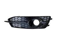 Front Bumper Fog Light Grille Insert for Audi C7 S6/Sline, Mesh Cover Lower Grille Replacement Stylish Protective,Right- Black