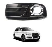 Front Bumper Fog Light Grille Insert for Audi Q5 2013-2017, Mesh Cover Lower Grille Replacement Stylish Protective,Left