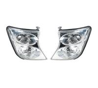 Front Bumper Fog Light Lamp 2PCS Headlamp Corner Light Front Bumper Headlight Side Marker Turn Signal Lamp No Bulb For Nissan For Patrol Y61 2001 2002 2003 2004(White one pair)