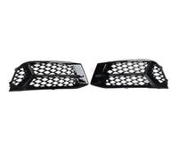 Front Bumper Fog Light Lamp For A3 2017 2018 2019 2020 Honeycomb Fog Lamp Frame Hollow Grille Under The Net Black Bright Car Accessories(1pair)