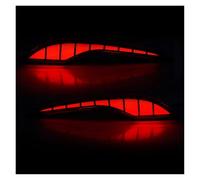 Front Bumper Fog Light Lamp LED Rear Bumper Reflector Light For Chevy For Malibu XL 2019-2023 Warn Brake Dynamic Turn Signal Car Accessories(Red Pattern C)