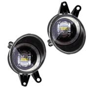 Front Bumper Fog Lights Compatible With A4 B6 2001 2002 2003 2004 2005 Car Front Bumper Fog Lamp Assembly Angel Eyes DRL Accessories(White Ring)