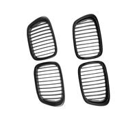 Front Bumper For BMW 5-series E39 1999 2000 2001 2002 2003 Pair Matte/Gloss Black Car Front Bumper Kidney Grille Racing Grills Grilles Center Grill(Matte Black)