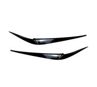 Front Bumper For BMW X3 X4 G01 G02 2018-2021 1Pair Headlamp Eyebrow Trim Sticker Car Headlight Eyelid Lip Spoiler(Glossy Black)
