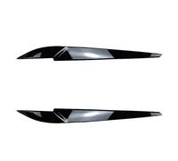 Front Bumper For BMW X5 X6 F15 F16 Car Front Headlight Eyebrow Eyelid Stickers Head Lamp Light Decoration Trim Eyebrows 2014-2018 Lip Spoiler(Gloss black)