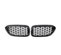 Front Bumper Grille 2PCS Car Racing Grill Meteor Diamond Star Style Front Kidney Grille Bumper For BMW 5 Series G30 G31 G38 520i 530i 540i 2018 2019 Car Grille(Glossy Black)