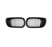 Front Bumper Grille 2Pcs Car Style Mattle Black Front Kidney Double Slat Grill Grille For BMW E46 4 Door 4D 3 Series 2002-2005 Car Grille