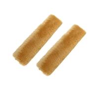 Front Bumper Grille 2PCS Soft Car Seatbelt Cover Sheepskin Seat Belt Pillow Pad Safety Strap Shoulder Pads(Camel)
