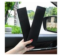Front Bumper Grille 2PCS Universal Car Safety Belt Cover Adjustable Seat Shoulder Strap Protector(2PCS-Ice silk Black)