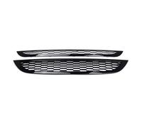 Front Bumper Grille 2Piece Front Bumper Upper Lower Grille Cover Glossy Black Honeycomb Mesh Grill Guard Cover For MINI For One R50 R52 R53 2002-2006 Front Kidney Grill