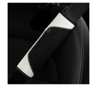 Front Bumper Grille A Three-dimensional Mesh Cloth Leather Breathable Car Seat Belt Shoulder Strap Cover Insurance Automotive(White)