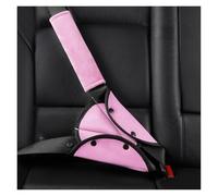 Front Bumper Grille Child Seat Belt Adjustment Holder And Shoulder Protector Set Car Anti Neck Positioner Seatbelt For Kids Safety(Pink)