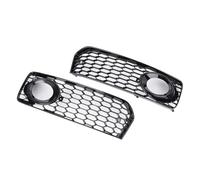 Front Bumper Grille Compatible For Audi A5 Coupe/Sportback 2008-2011 A5 Cabriolet 2010-2011 Fog Light Lamp Grill Cove(Glossy black)
