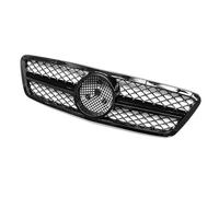 Front Bumper Grille Compatible for Mercedes-Benz C-Class W203 C200 C240 C280 C320 2001-2007 Hood Tuning Racing Grill Air Intake(Black)