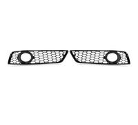 Front Bumper Grille Cover For A3 8P 2009 2010 2011 2012 With The Fog Light Hole Front Fog Light Grille Gloss Black Accessories