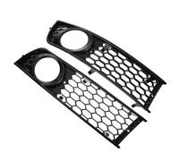 Front Bumper Grille Cover For A4 For B6 2001-2005 8E0807681 8E0807682 Not For S-line Pair Front Bumper Side Fog Light Grilles Mesh Grill