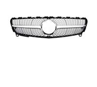 Front Bumper Grille For A Class W176 A35 A180 A200 A250 A260 2013-2018 Upgrade Front Inlet Mesh Grille Bumper Grill Middle Grid Tuning Bonnet Grille(Silver)