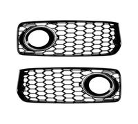 Front Bumper Grille For A5 S5 B8 RS5 2008-2012 8T0807681B 8T0807682D Front Bumper Fog Light Honeycomb Lamp Cover Car Front Bumper(Chrome)