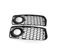 Front Bumper Grille For A5 S5 B8 RS5 2008-2012 Honeycomb Mesh Fog Lamp Cover Grille Car Light Racing Car Front Bumper(Black)